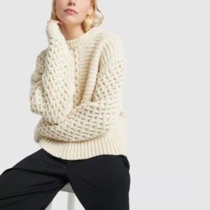 PROENZA SCHOULER WHITE LABEL Patchwork Knit Sweater